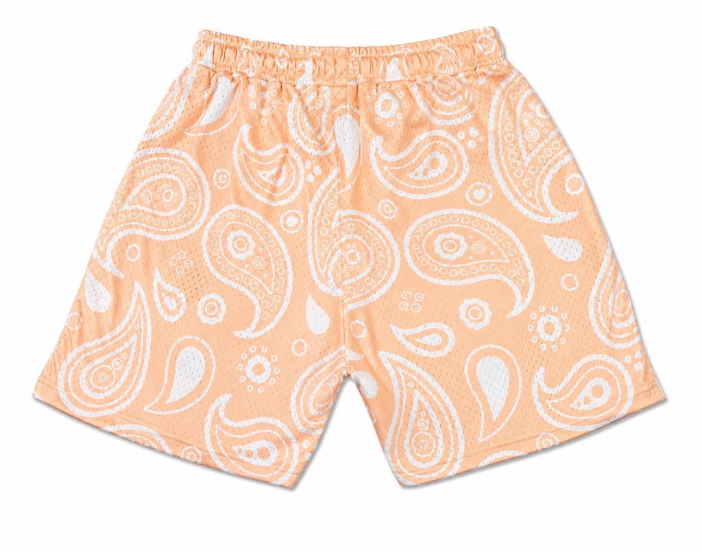 Peach Paisley HOC Shorts
