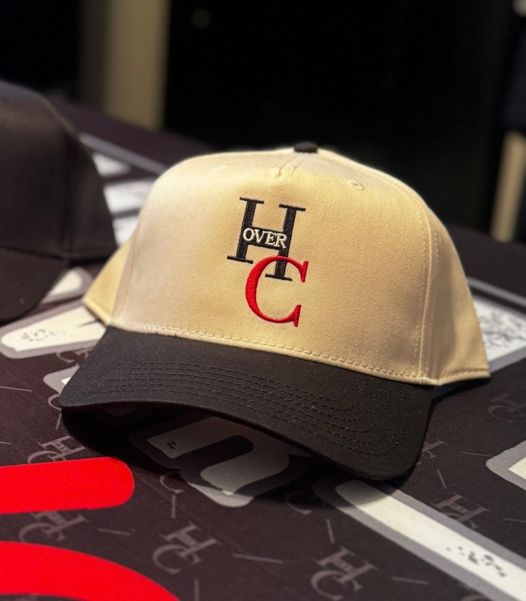 Cream and Black logo cap