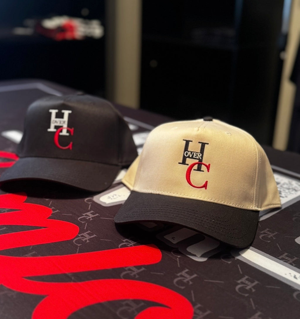 Cream and Black logo cap