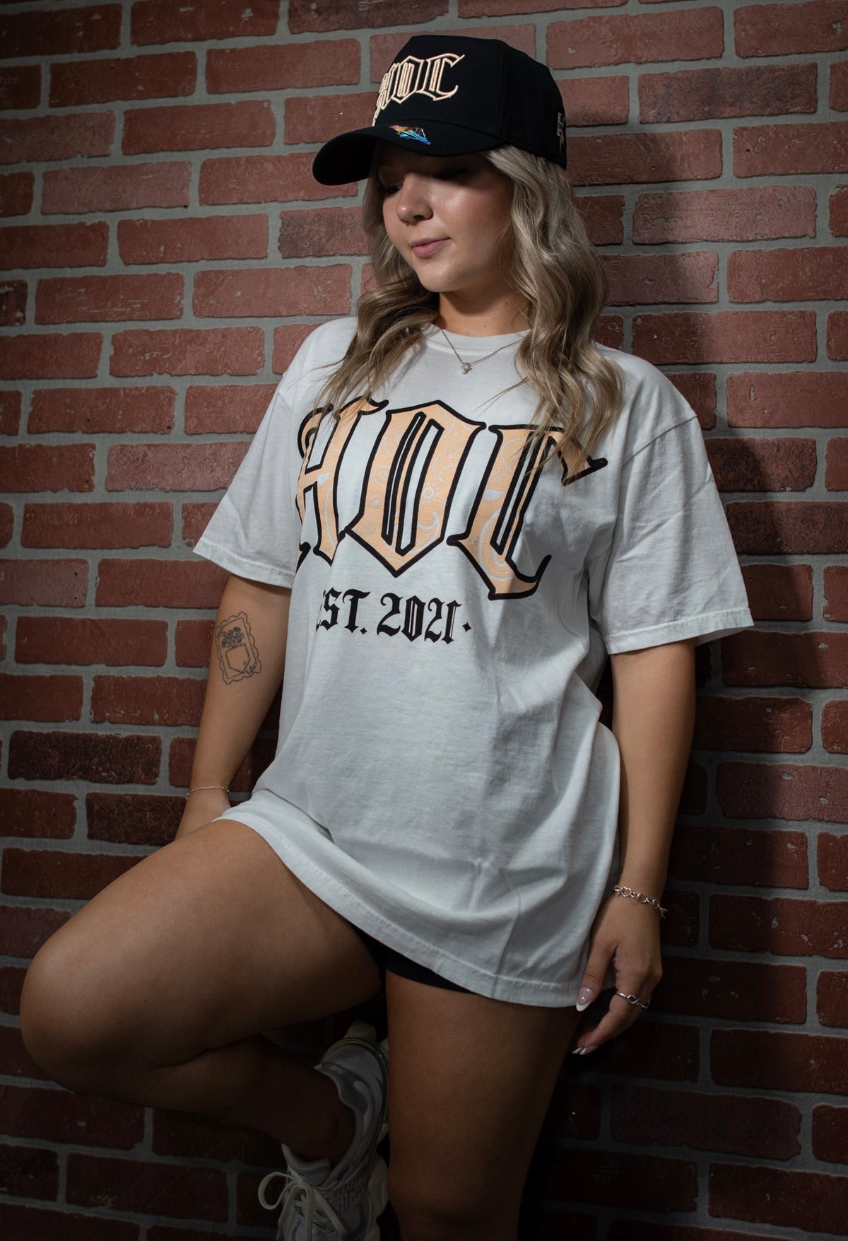 Peach Paisley HOC Tee