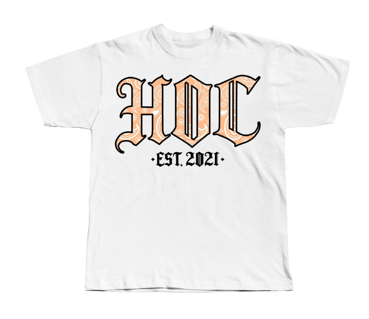 Peach Paisley HOC Tee